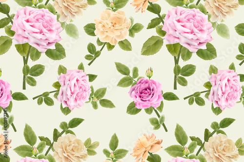 Blooming Floral seamless pattern