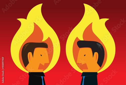 Staff quarreled and shouted in anger