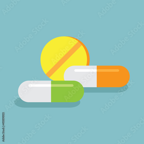 Illustration of various medicines