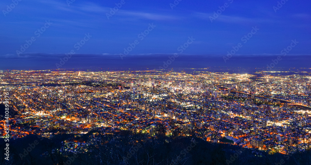 Obraz premium 札幌 全景 夜景