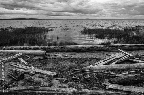 View of the Middle Kuito lake in Kalevala photo