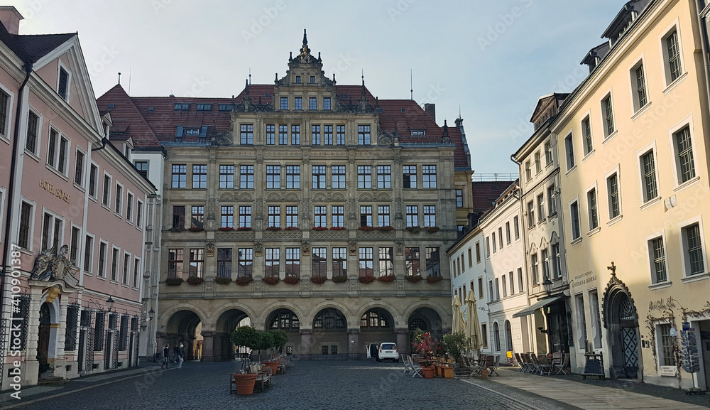 Ansicht eines Platzes in der Altstadt von Görlitz