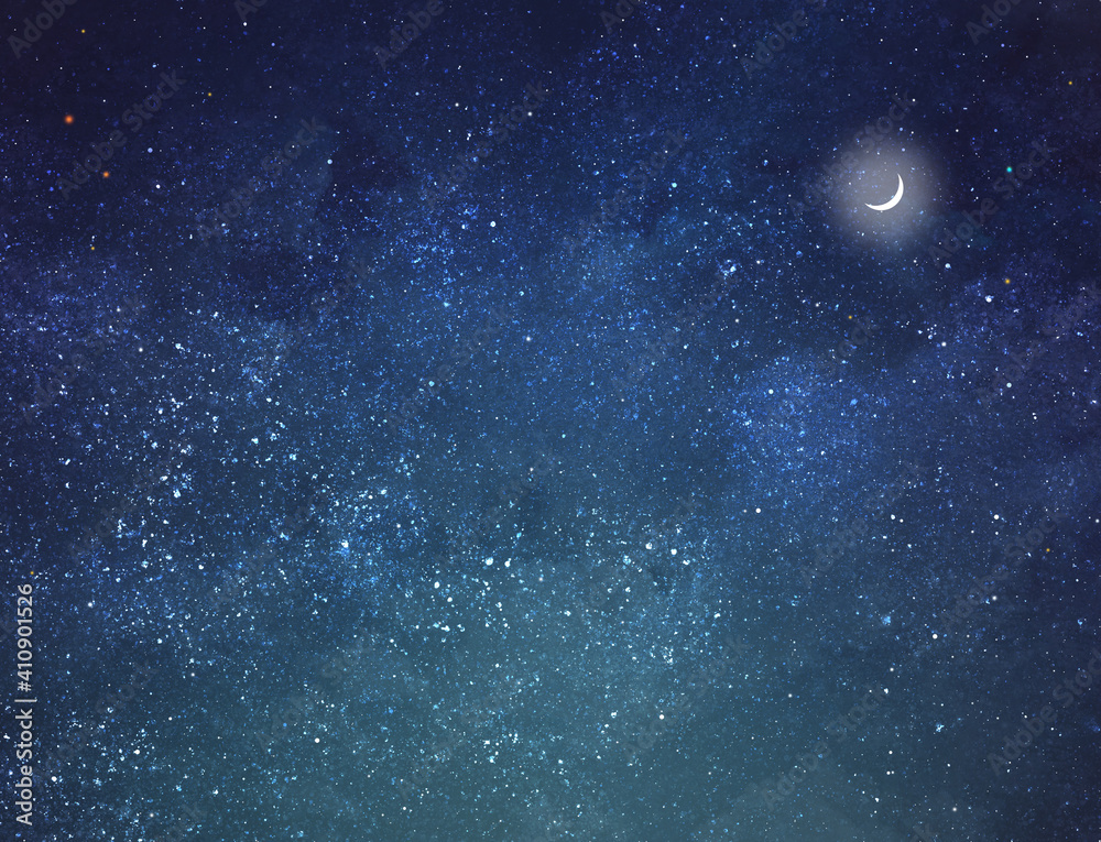 Fototapeta premium Night sky with stars as background. Universe