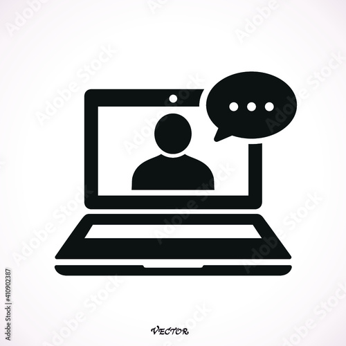 Online Training icon. Simple element illustration. Online Training symbol design from eLearning collection. Can be used in web and mobile.