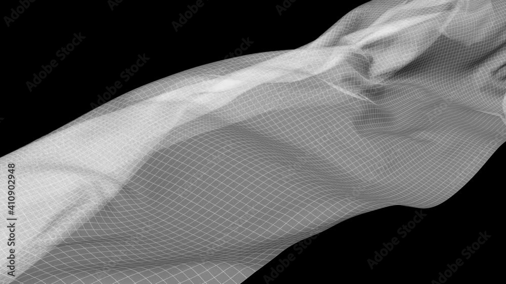Billowing White fabric with a grid pattern.

Thin fabric patterned with squares being blown about.