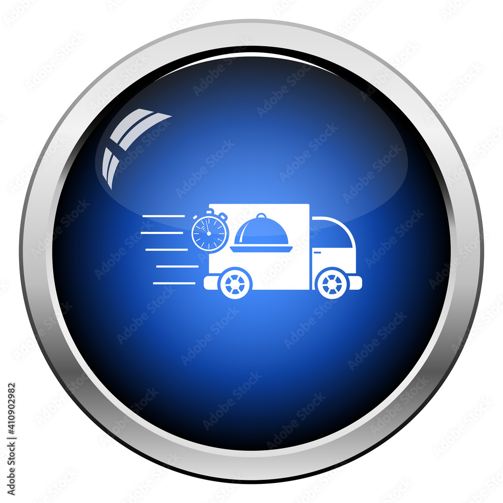 Fast Food Delivery Car Icon Fast Food Delivery Car Icon