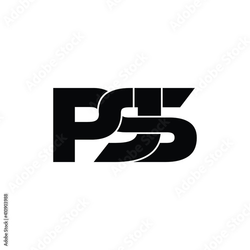 PSJ letter monogram logo design vector