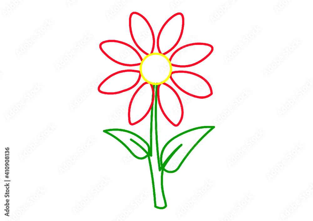 Margherita fiore da colorare