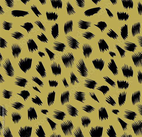 Cheetah fur seamless vector pattern, animal print background