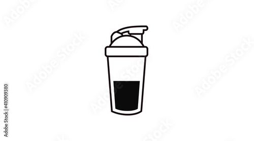 Vector Isolated Illustration of a Potein Shaker. Protein Shaker Icon