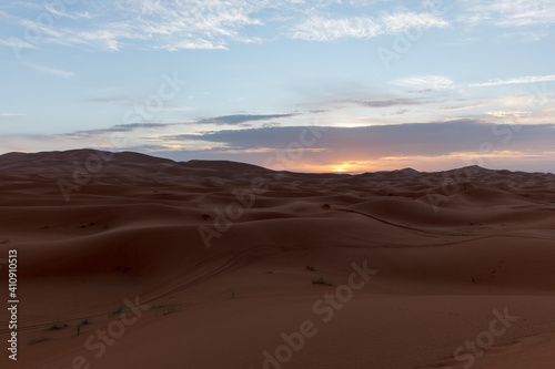 dune at sunset in morocco © larrui