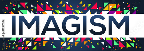 creative colorful (imagism) text design, written in English language, vector illustration.	
 photo