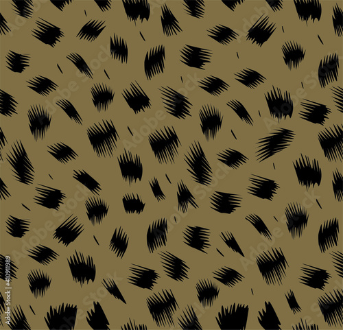 Cheetah fur seamless vector pattern, animal print background