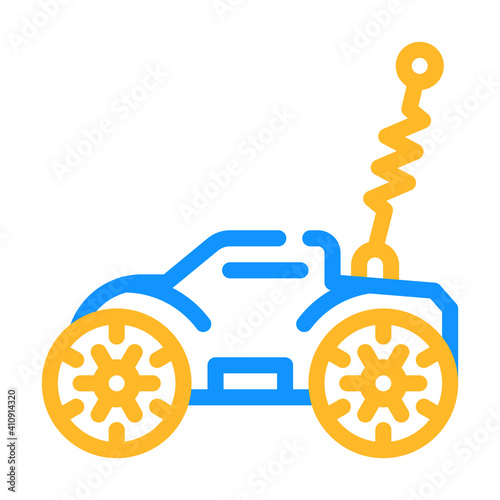 radio controlled car toy color icon vector illustration