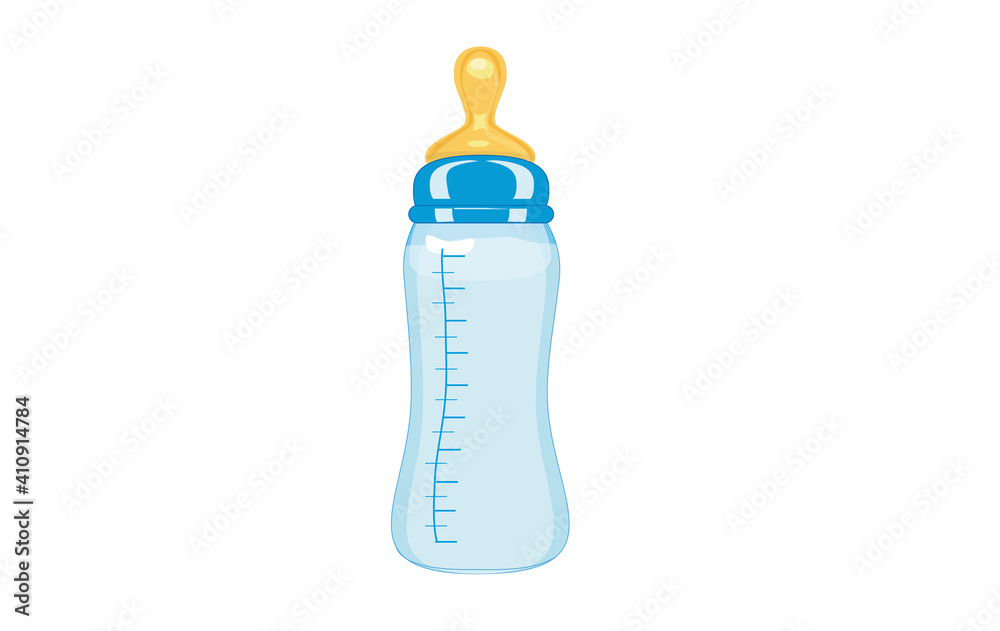 llustration of pink baby bottle for blue llustration of pink baby bottle for blue