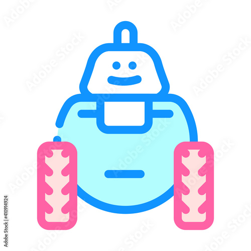 robot toy color icon vector illustration flat