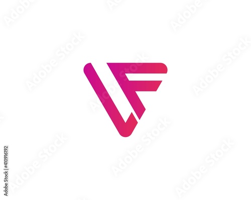 lf fl letter logo design vector template