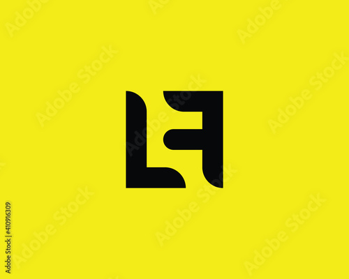 lf fl letter logo design vector template