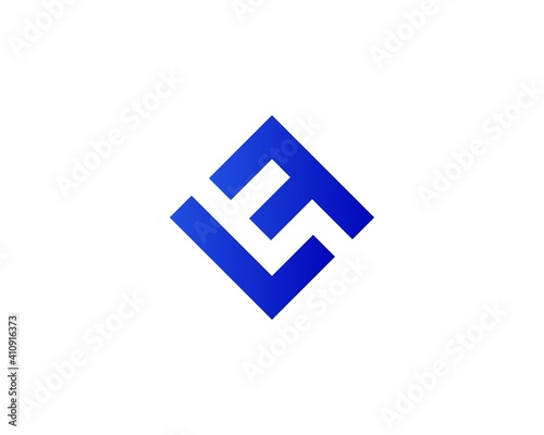 lf fl letter logo design vector template