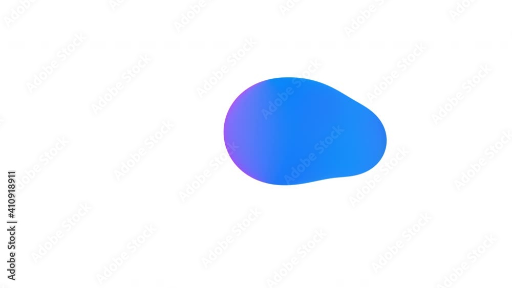 Color gradient metaball bubble blob abstract. Lava lamp effect. White background flat animation