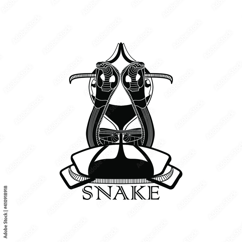 snake logo icon white background snake logo icon white background