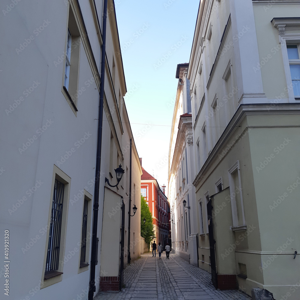 Fototapeta premium Street architecture in Poland, Wroclaw.