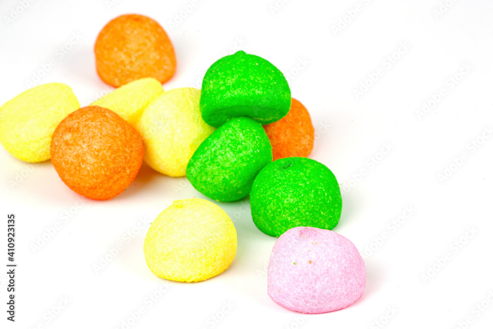 colorful marshmallows on the table colorful marshmallows on the table