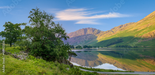 landscape with lake and mountains