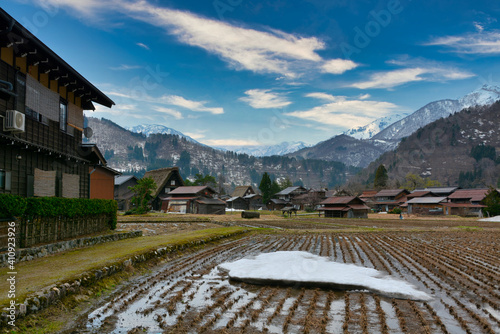 日本の世界文化遺産　白川郷の風景