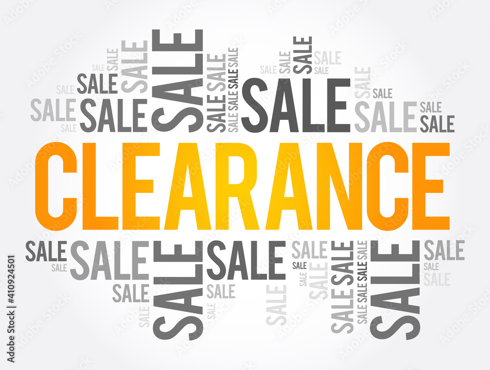 Fototapeta premium Clearance sale words cloud, business concept background