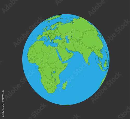illustrations of planet earth with countries