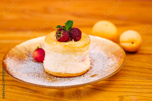 dessert with berries on a decorated table