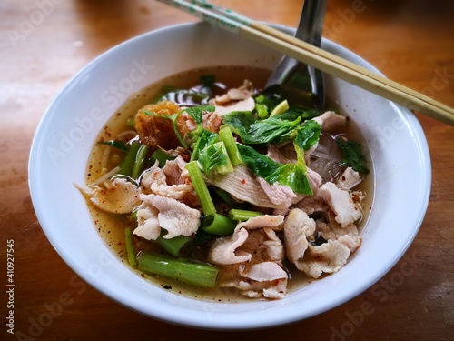 Chicken Noodle Soup in Thailand (Kuay Teow), Thai Food