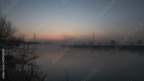 Nottingham Trent Mist Sunrise Timelapse
