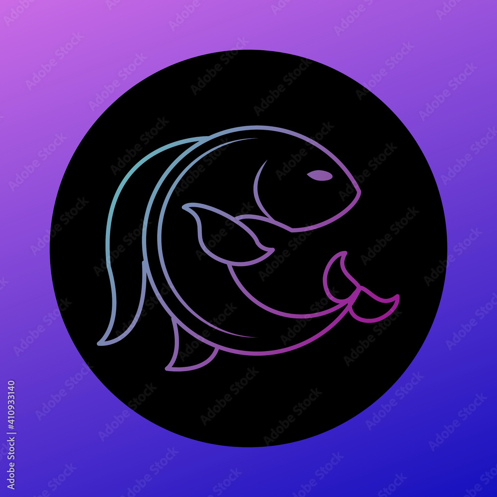 zodiac sign pisces horoscope zodiac icon illustration zodiac sign pisces horoscope zodiac icon illustration