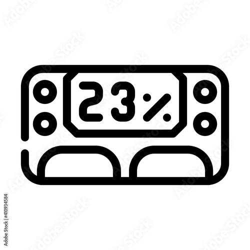 digital body fat meter line icon vector illustration