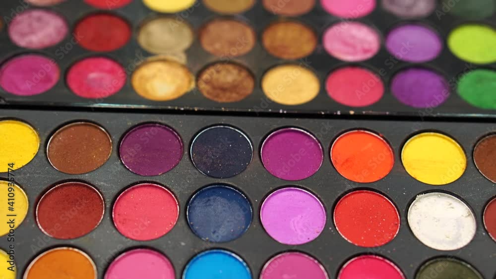 A random colorful makeup kit
