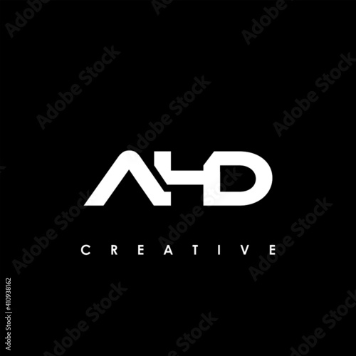 AHD Letter Initial Logo Design Template Vector Illustration photo