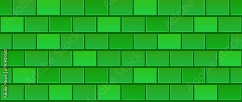 Vector seamless pattern of green roof tile. Green shingles roof texture background. Green roof tile for house covering. Vector illustration.