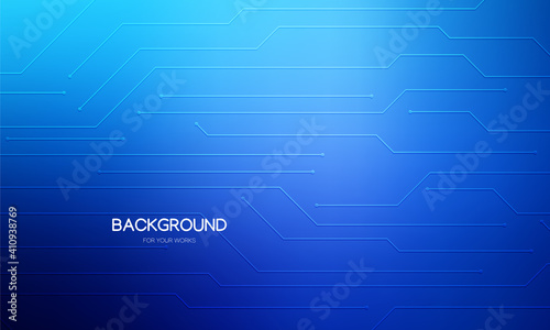 Blue gradient abstract background vector illustration with technology concept lines.
