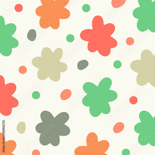 Cute hand drawn seamless pattern. Vector background