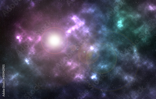 Fototapeta Naklejka Na Ścianę i Meble -  Space galaxy background with stars