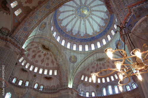 View of the main places and monuments of Istanbul, in Turkey. Blue mosque photo