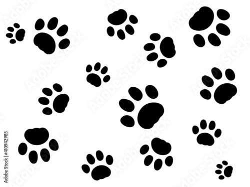 random size animal footprint background