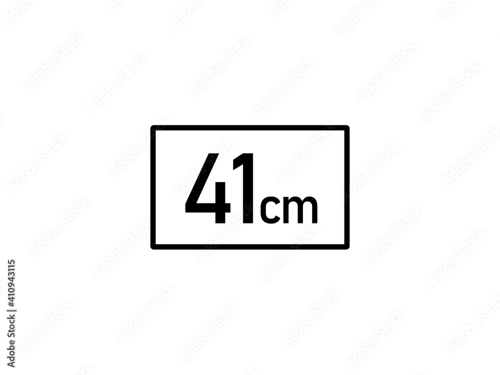 41 centimeters icon vector illustration, 41 cm size 41 centimeters icon vector illustration, 41 cm size