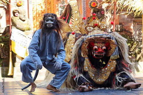Traditional Balinese actors in costume