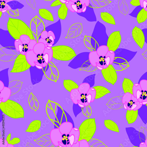 Seample purple flower patter designer  © Barbilicius