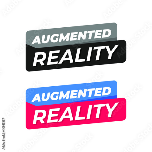 Augmented Reality Futuristic Icon Label Design Vector