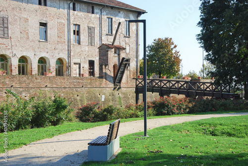 Il Castello Visconteo a Pagazzano in provincia di Bergamo, Lombardia, Italia.