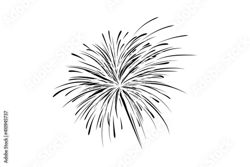 firework on white background  can be used for celebration  party  and new year event. vector illustration. - Vector illustration